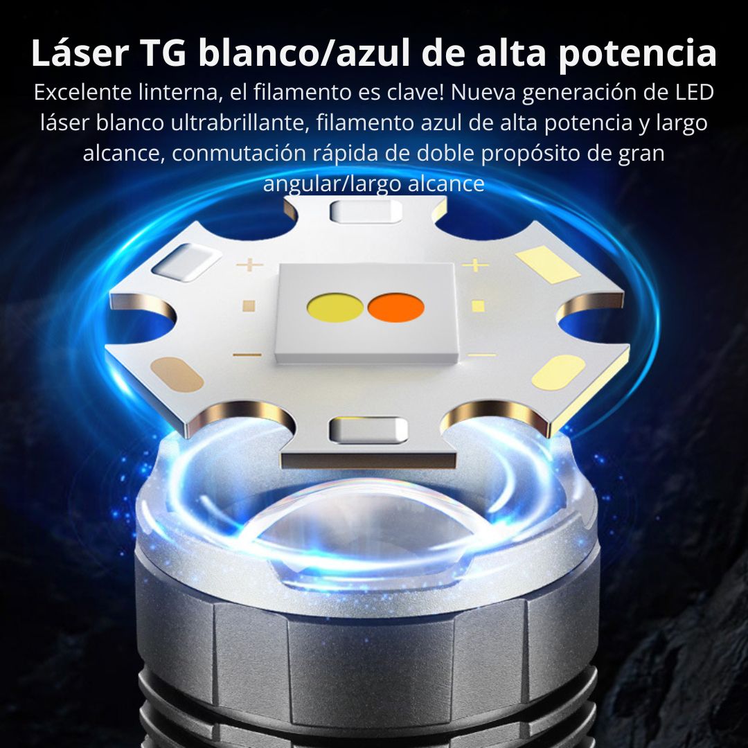 Linterna Recargable Lidimi LD-L1410A con Zoom Telescópico USB Tipo C y Power Bank