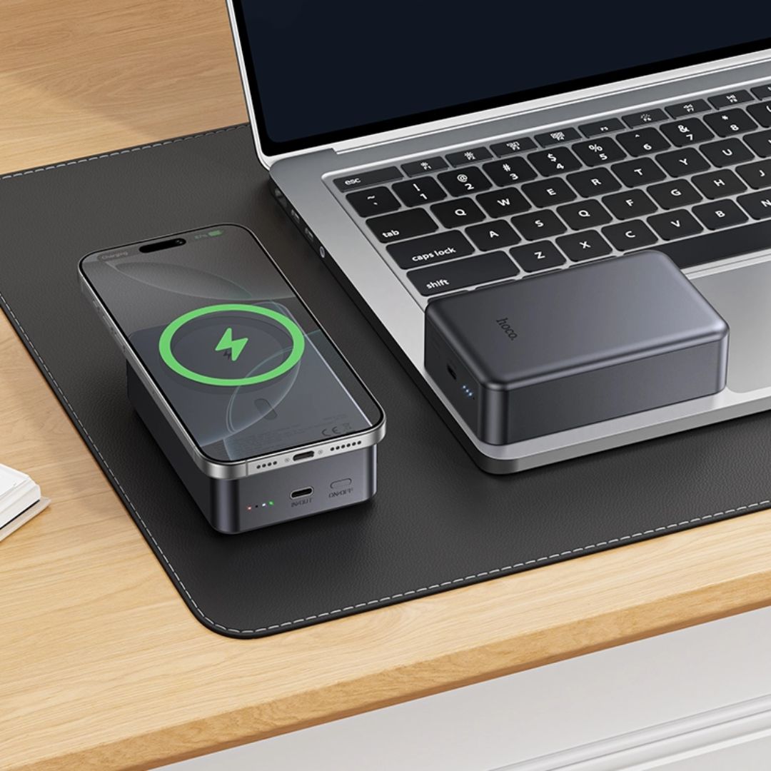 Power Bank Magnético Inalámbrico 20000 mAh Hoco J160B con Carga Rápida 20W USB-C y MagSafe