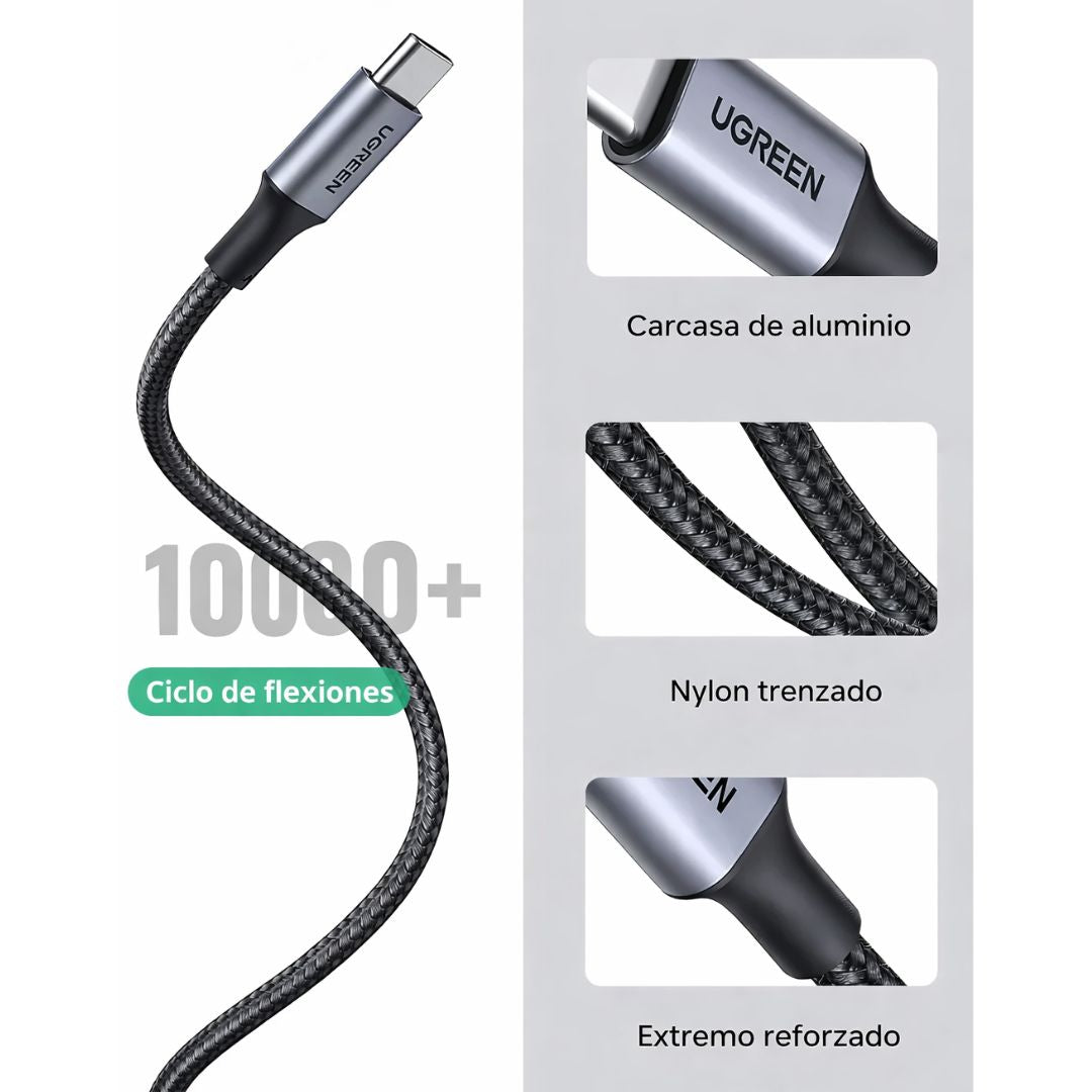Cable USB-A a USB-C UGREEN 1 Metro 3A QC 3.0 Carga Rápida US288