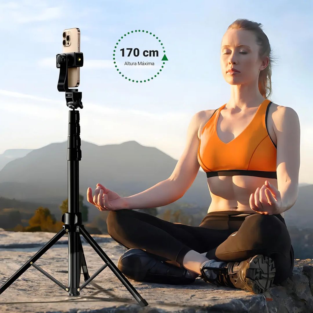 Trípode Selfie UGREEN LP680 de 1.8 m con Control Bluetooth para Celular y Streaming