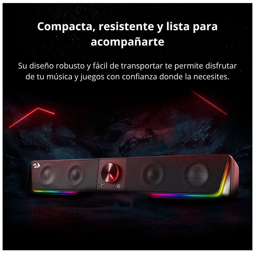 Barra de Sonido Soundbar Gamer Redragon Darknets GS570 RGB Bluetooth