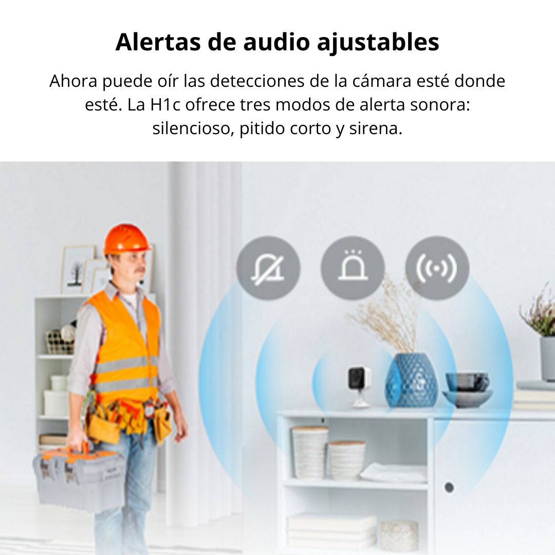 Cámara de Seguridad WiFi Interior EZVIZ H1c 1080P Audio Bidireccional y Visión Nocturna