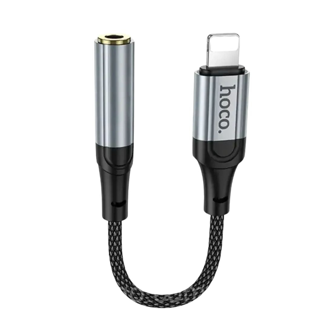 Adaptador Lightning a Jack 3.5mm Hoco LS36A para iPhone Audífonos y Llamadas