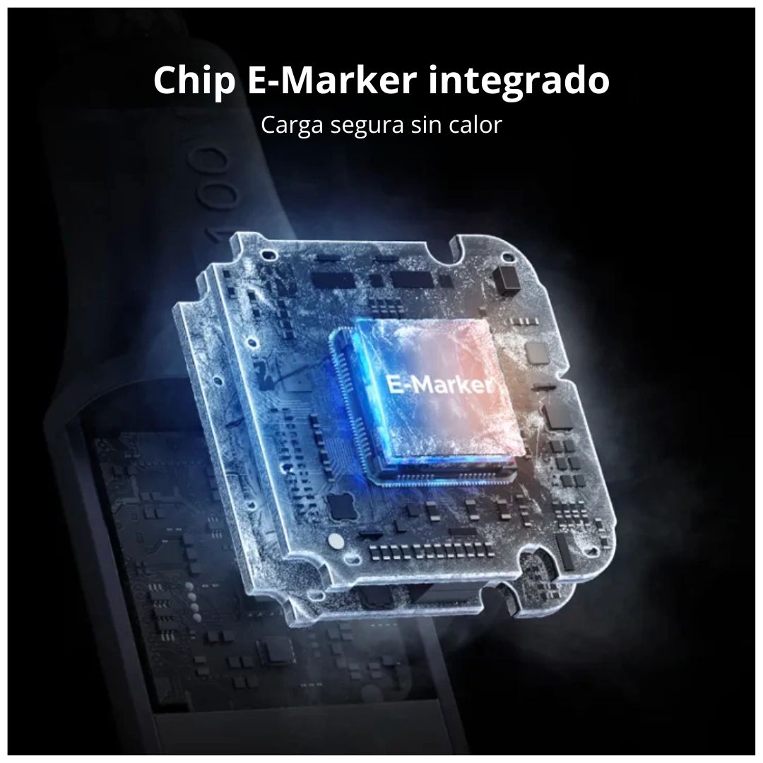 Cable USB-C a USB-C UGREEN L520 100W 1m Carga Rápida PD Magnético Trenzado