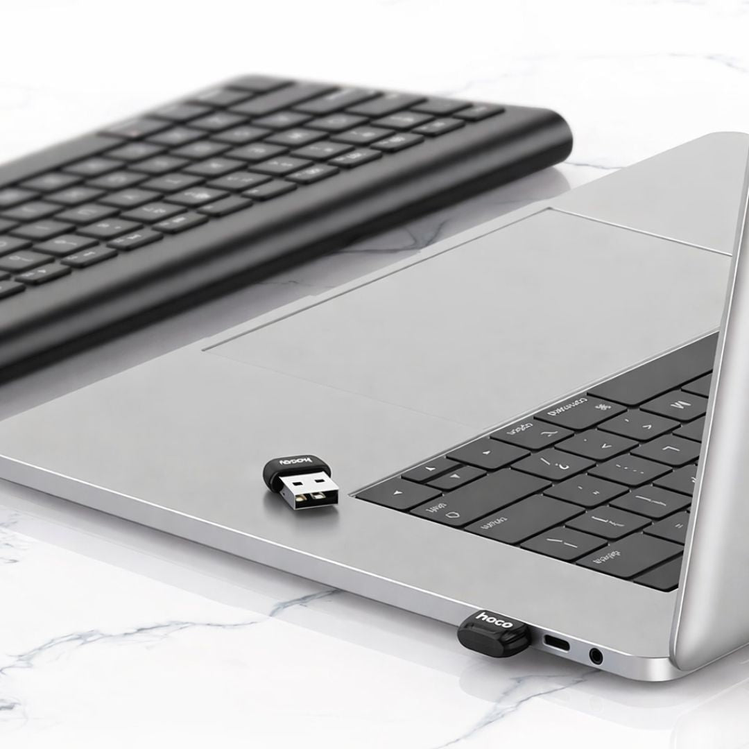 Adaptador USB Bluetooth 5.0 Hoco UA18 para PC Laptop Audífonos Teclado Mouse e Impresora