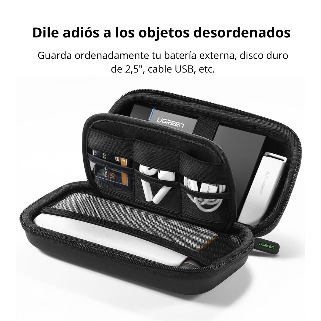 Estuche Protector UGREEN LP128 para Disco Duro Externo SSD 2.5” y Accesorios