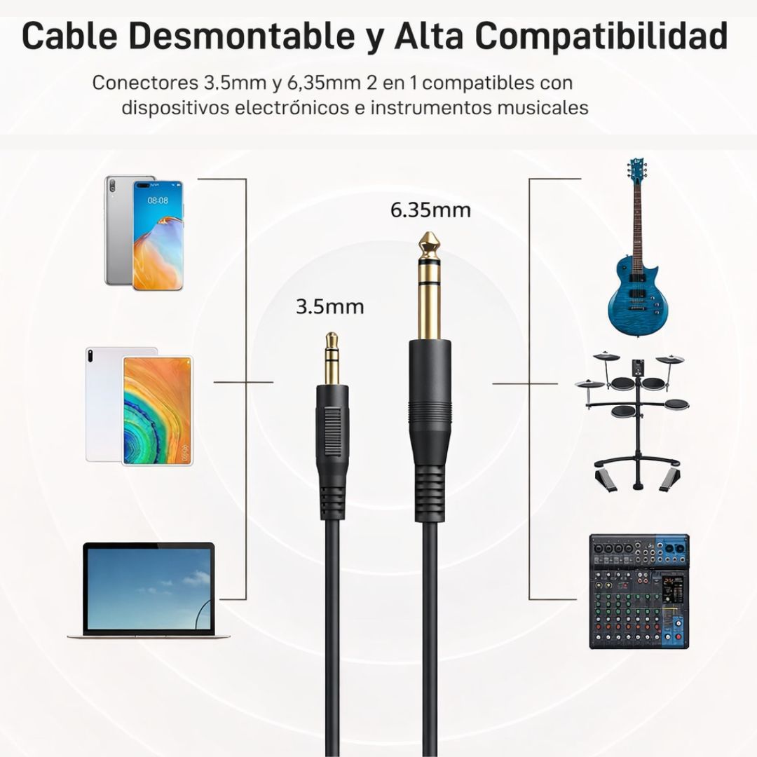 Audífonos Maono MH601 Profesionales de Estudio DJ 50mm Cerrados 32 Ohm con Cable 3m