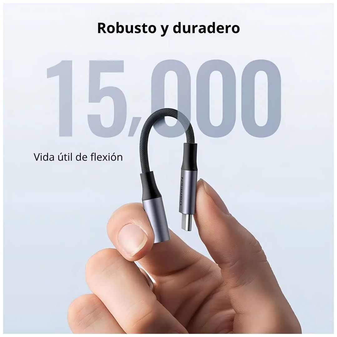 Adaptador USB-C a Jack 3.5mm UGREEN AV161 para Audífonos y Micrófono
