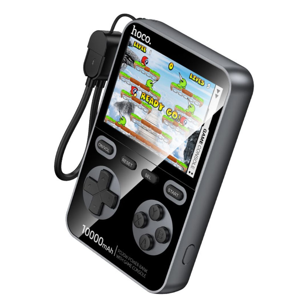 Power Bank Hoco Q47 10000mAh PD20W con Consola Retro y 1500 Juegos