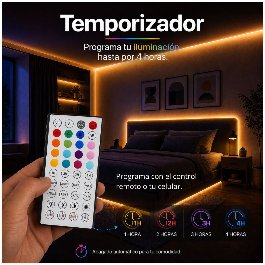 Tira LED Neón RGBIC 5m 24V Bluetooth App y Modo Música