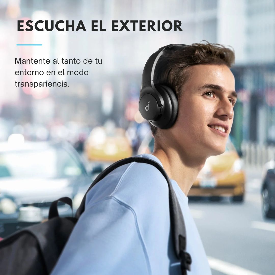 Audífonos Bluetooth Soundcore Q20i ANC 60h Hi-Res Multipunto