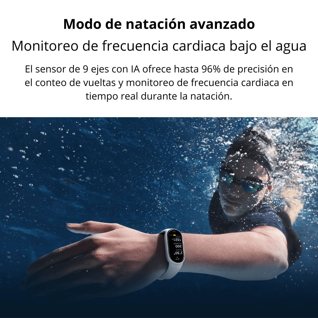 Smart Band Xiaomi 10 AMOLED 1.72 150 Modos 5ATM y Batería 21 Días