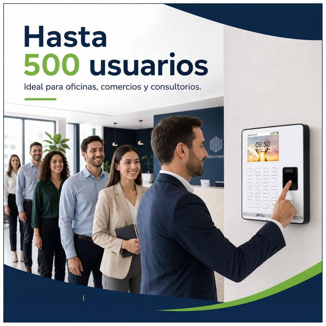 Control de Asistencia ZKTeco SenseFP M1 WiFi con Huella RFID 500 Usuarios