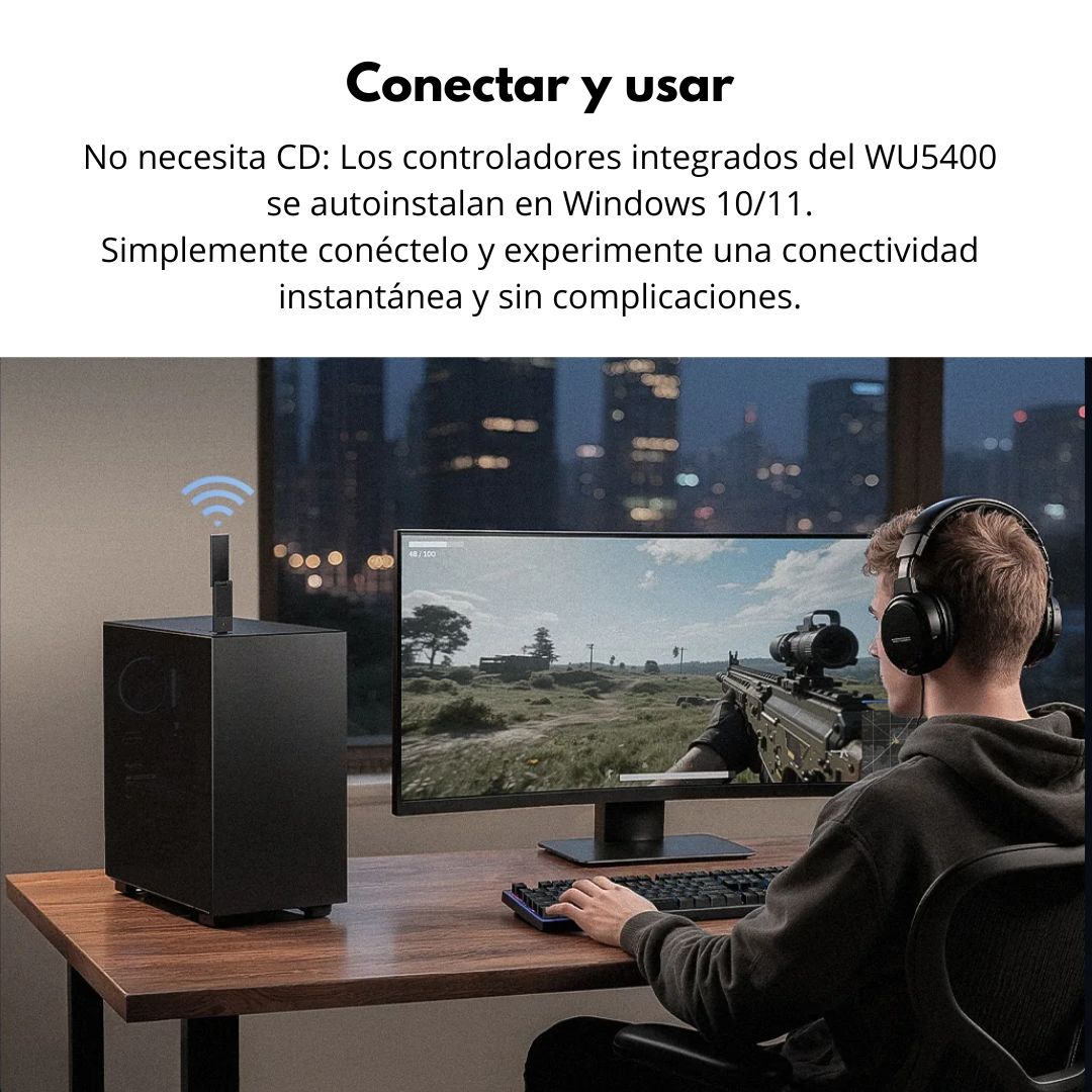 Adaptador WiFi 6E Cudy WU5400 AX5400 Tri Band