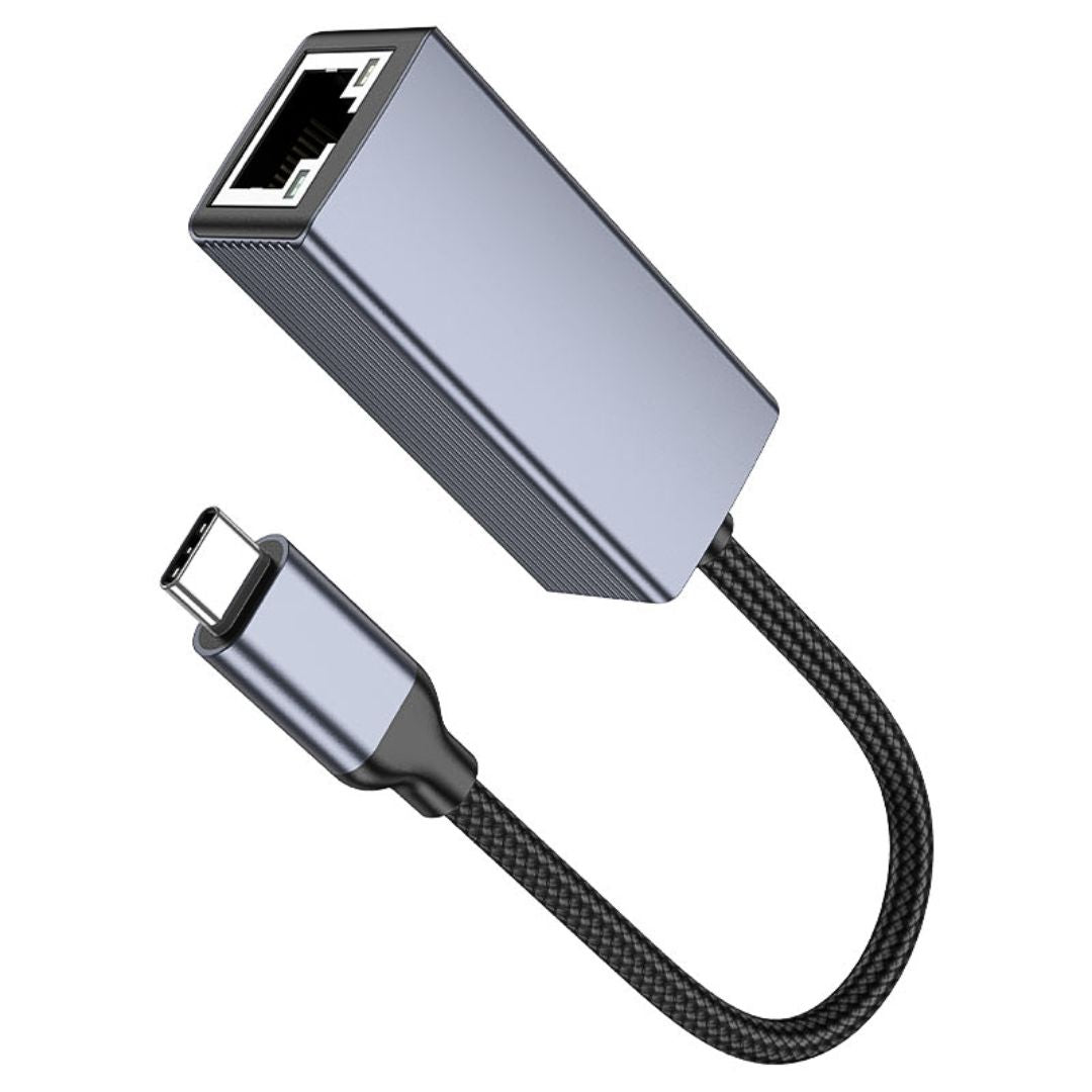 Adaptador Tipo C a RJ45 Hoco UA37 Ethernet Gigabit 1000 Mbps para Laptop, Tablet y Celular