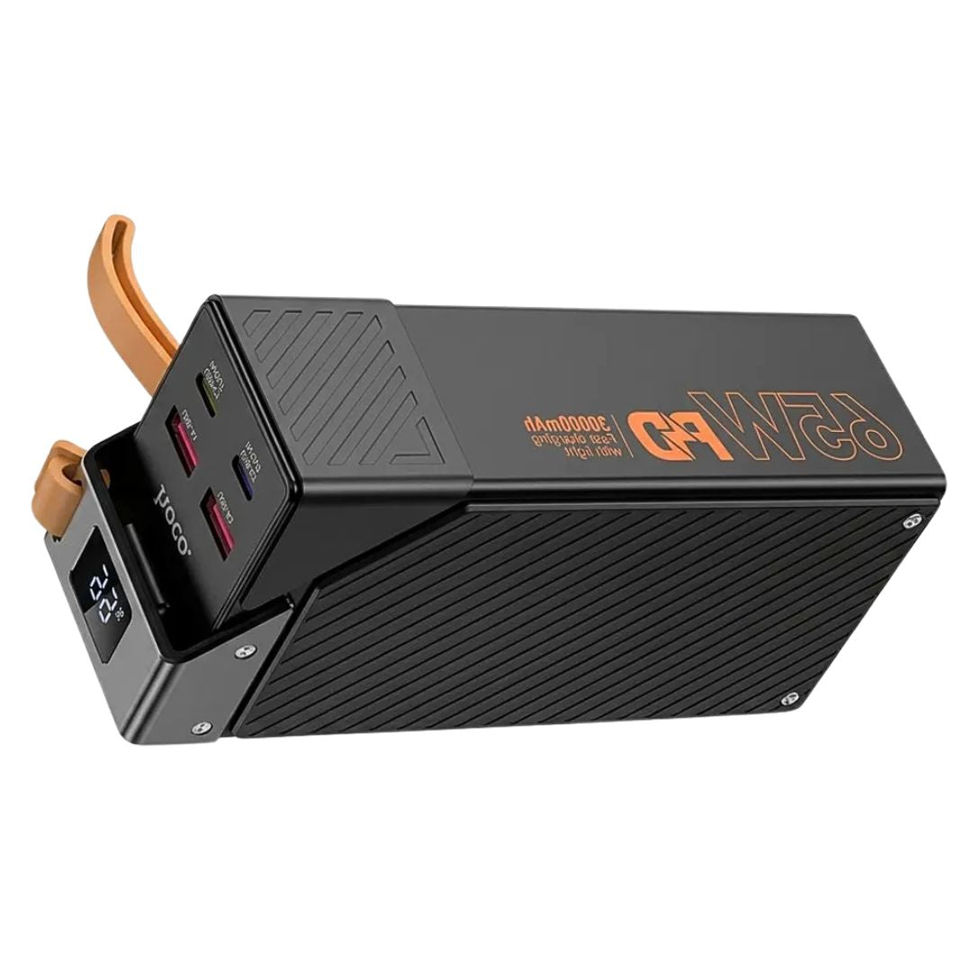 Power Bank Hoco DB100 30000 mAh 65W PD para Laptop y Celular con Pantalla LED