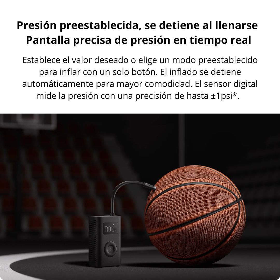 Inflador de Llantas Xiaomi Air Compressor 2 150 PSI Recargable con Pantalla Digital