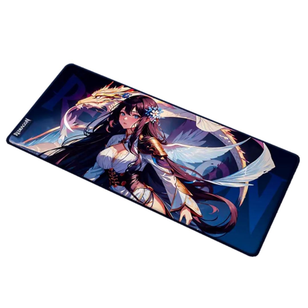 Mousepad Gamer XL Redragon AK1 L Diseño Anime 90 x 40 cm Antideslizante Impermeable