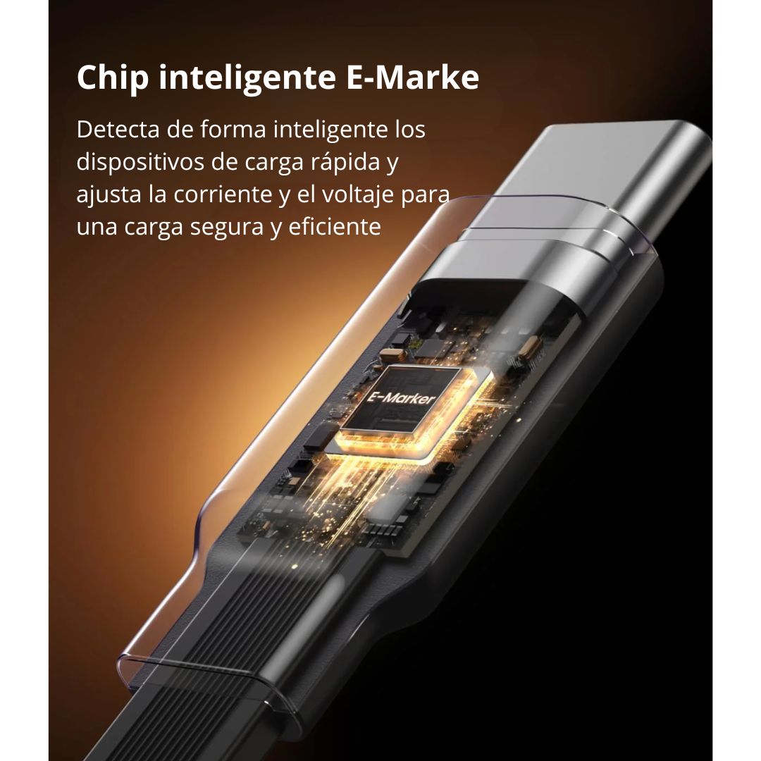 Cable USB-C a USB-C Retráctil UGREEN Nexode L531 100W 1m con Carga Rápida PD