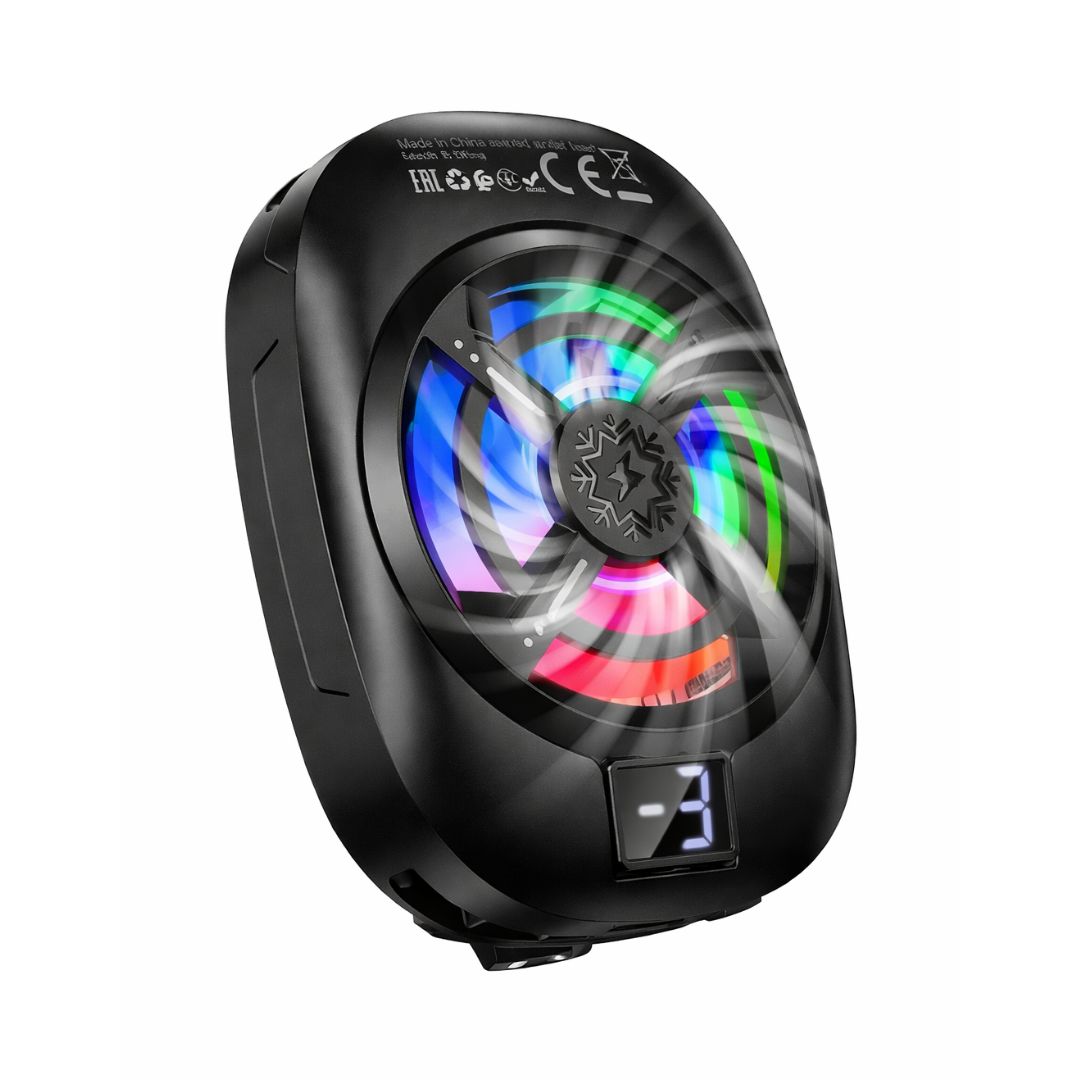 Cooler para Celular Hoco GM76 RGB con Refrigeración Rápida USB-C y 3 Velocidades para Gaming