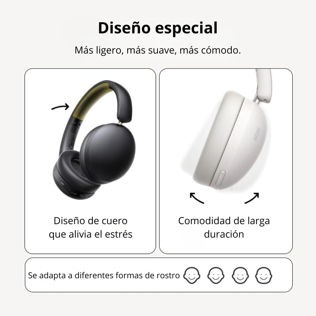 Audífonos Bluetooth UGREEN Studio Max2 HP205 Over Ear 80h con Carga Rápida