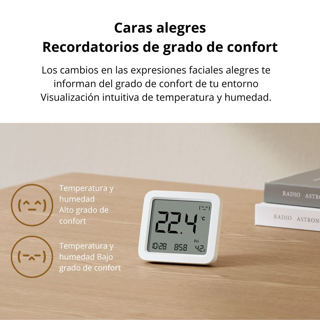 Sensor Xiaomi Temperatura y Humedad Smart Monitor 3 Bluetooth Pantalla LCD