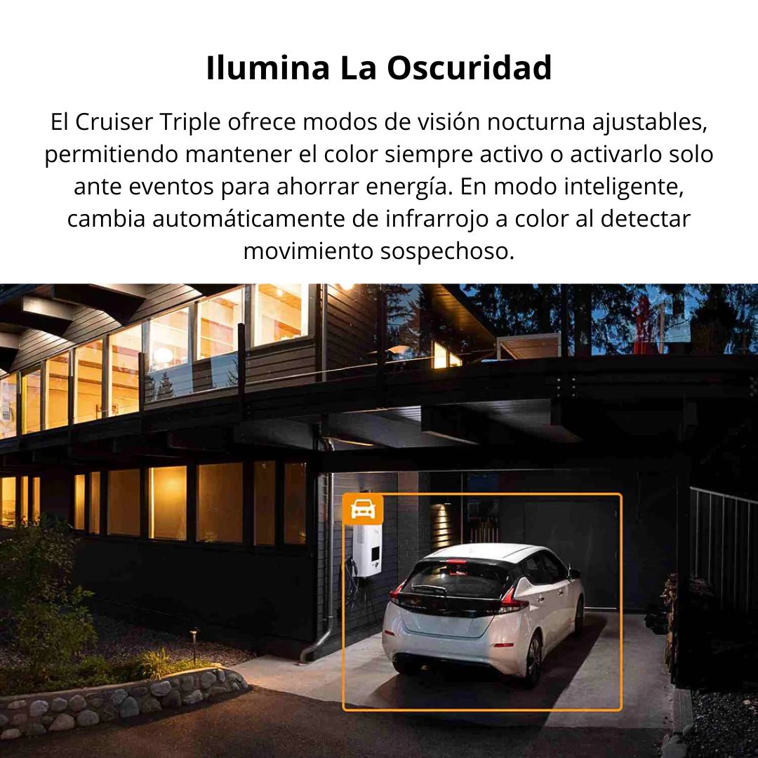 Cámara de Seguridad WiFi Exterior IMOU Cruiser Triple 11MP 3 Lentes PTZ Visión Nocturna Color IA