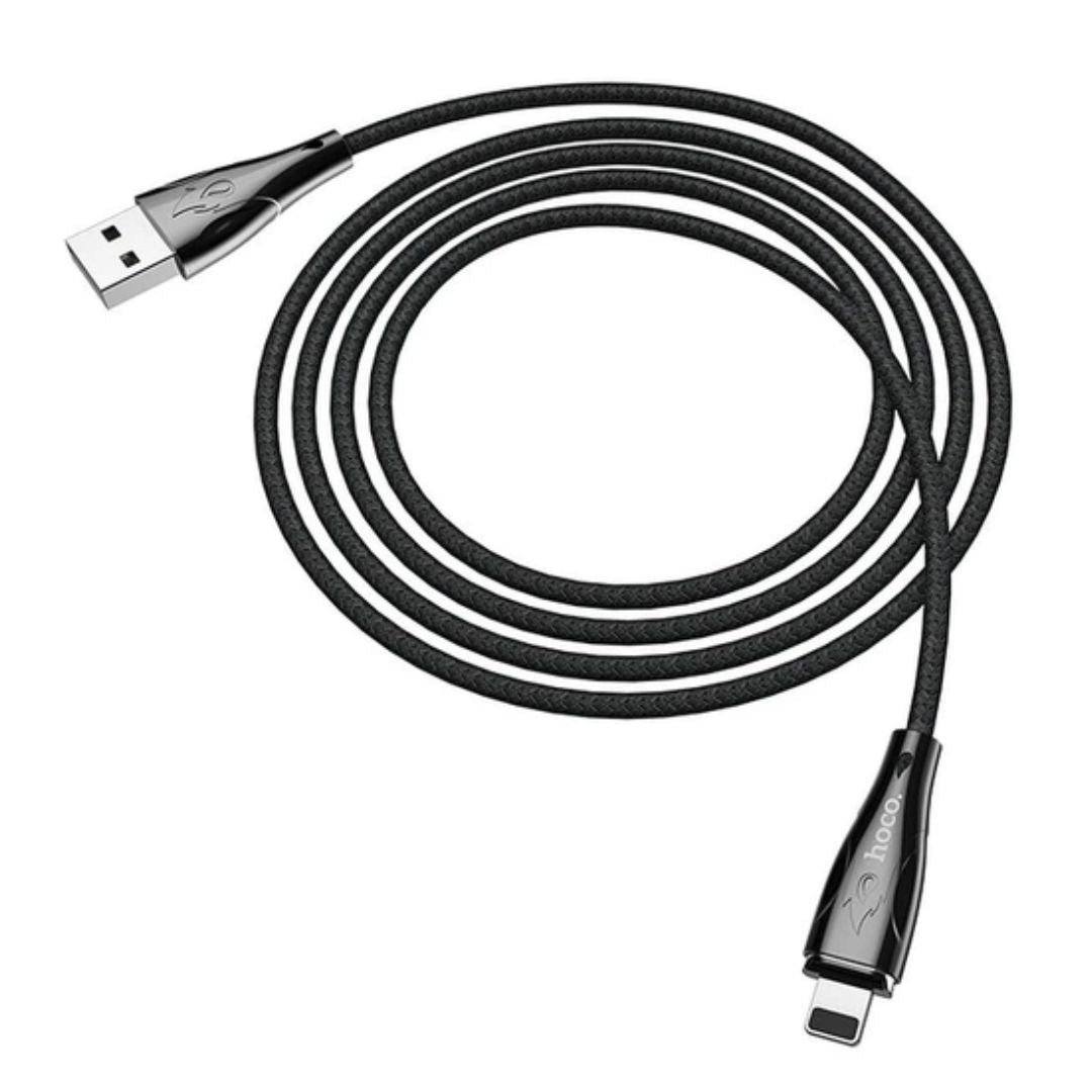 Cable USB a Lightning Magnético Hoco U75 Blaze 1.2 Metros Carga Rápida y Datos 3A