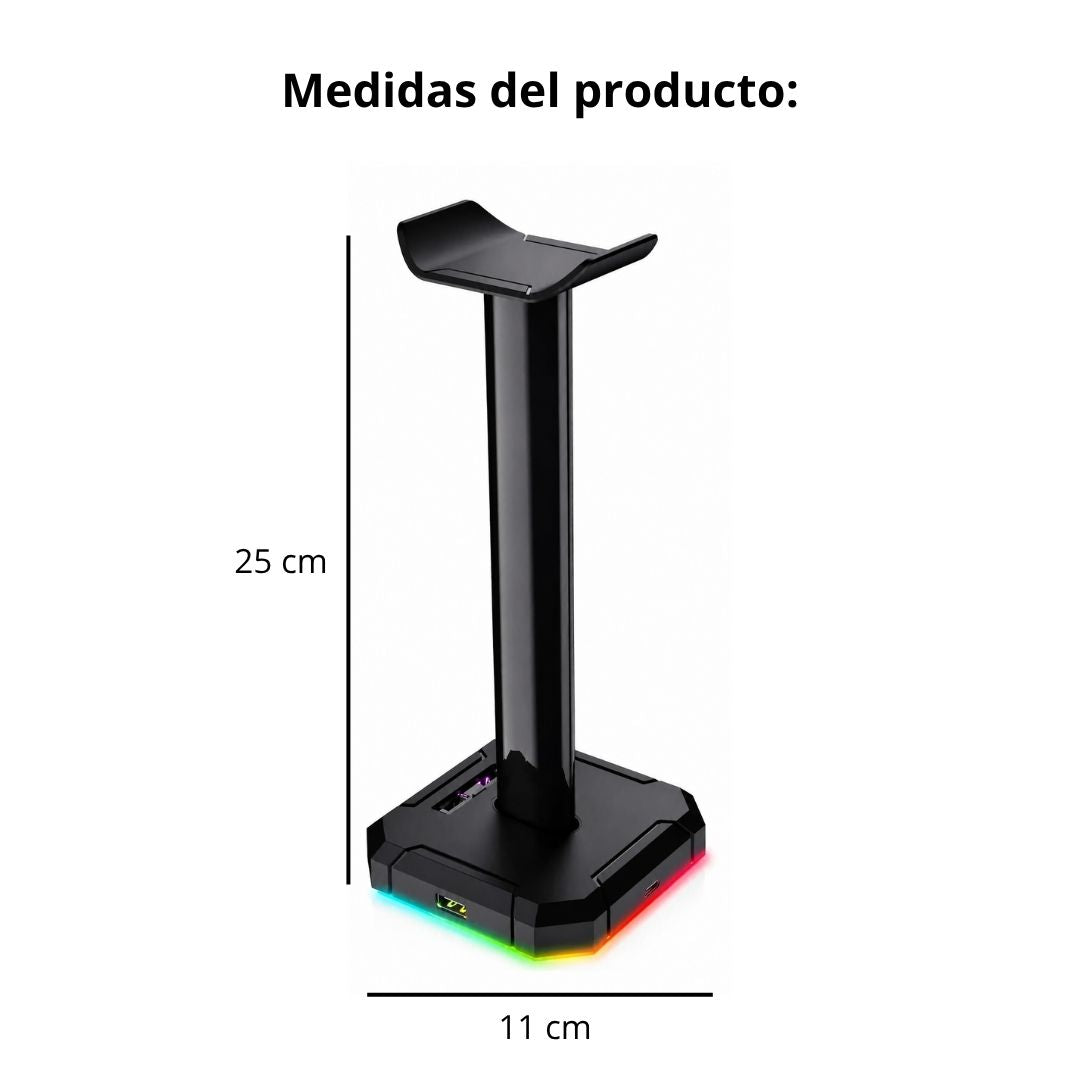 Soporte para Audífonos Gamer Redragon Scepter Pro RGB Hub USB 4 Puertos