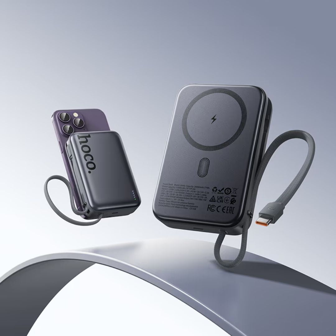 Power Bank Magnético Hoco Q44A 20000mAh PD45W con Carga Inalámbrica 15W