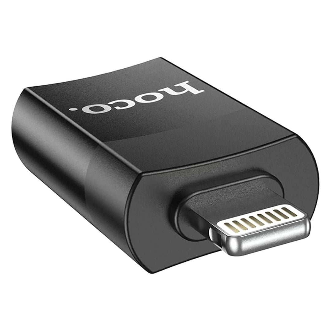 Adaptador OTG Lightning a USB Hoco UA17 para iPhone con Transferencia de Datos y Carga 2A