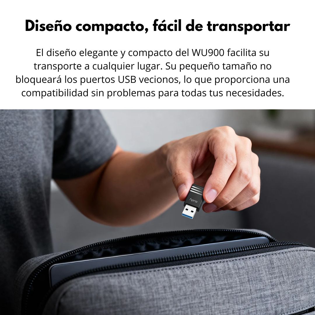 Adaptador USB WiFi 6 Cudy WU900 AX900 Dual Band para PC