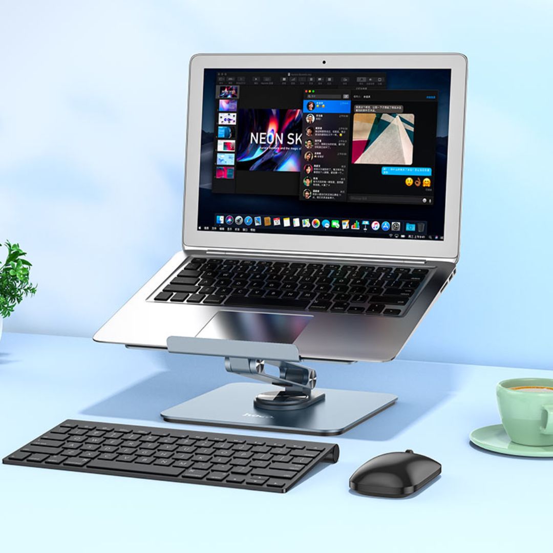 Soporte para Laptop y Tablet Hoco PH52 Plus Giratorio 360° de Aluminio 9.7 a 15.6 Pulgadas