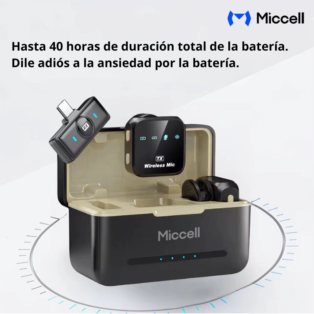 Micrófono Inalámbrico Lavalier para Celular Plug & Play Reducción de Ruido Miccell VQ-MC01
