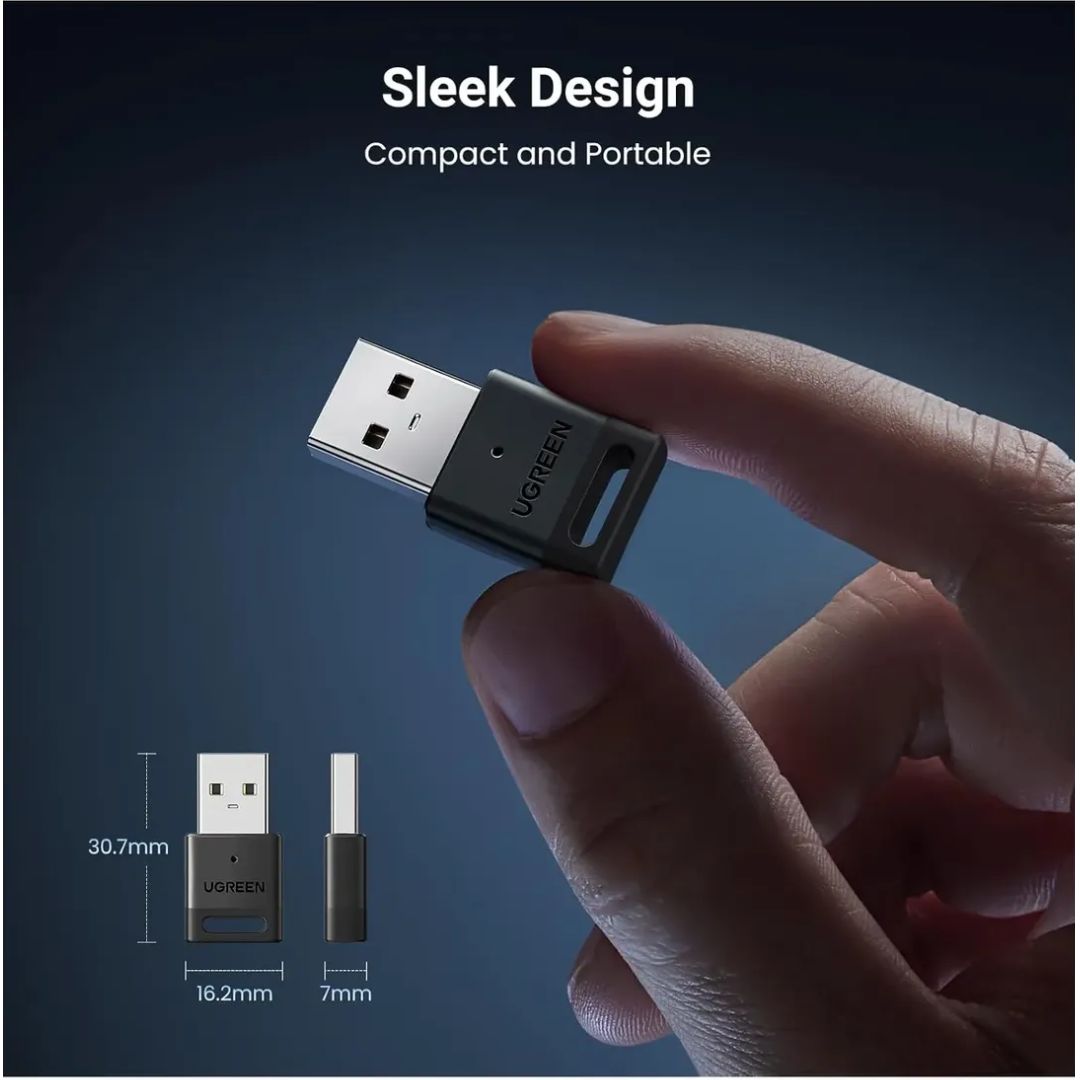 Adaptador Bluetooth 5.4 UGREEN CM748 USB para PC con Alcance de 20 m