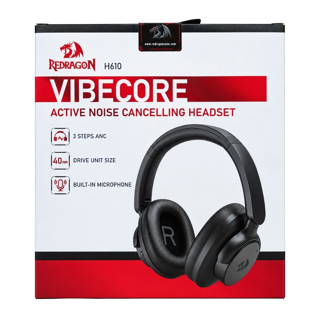 Audífonos Bluetooth Redragon Vibecore H610 ANC 40h Gamer con Micrófono