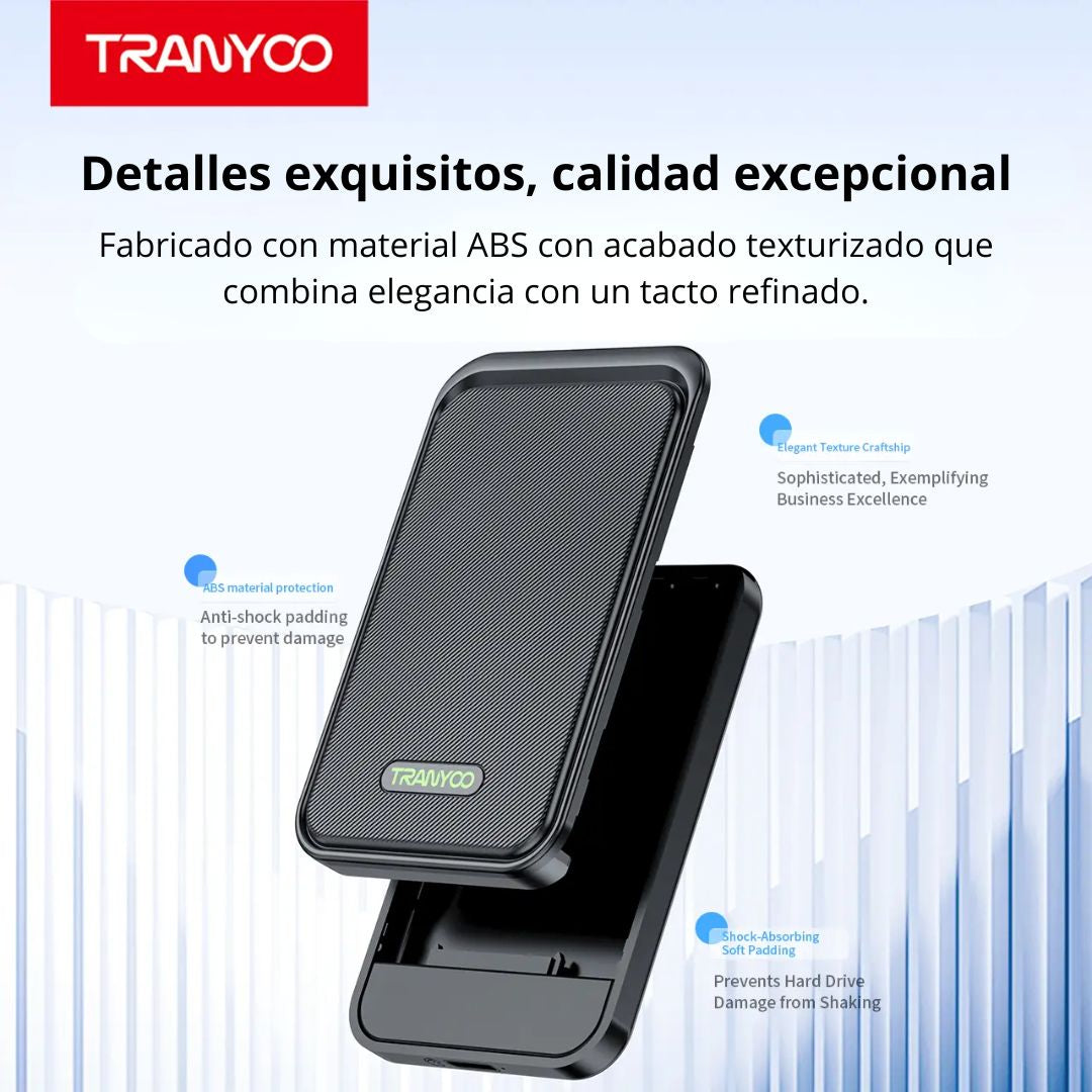 Carcasa para Disco Duro SATA 2.5" T-EP3 USB 3.0 de 5Gbps Compatible con HDD y SSD hasta 6TB