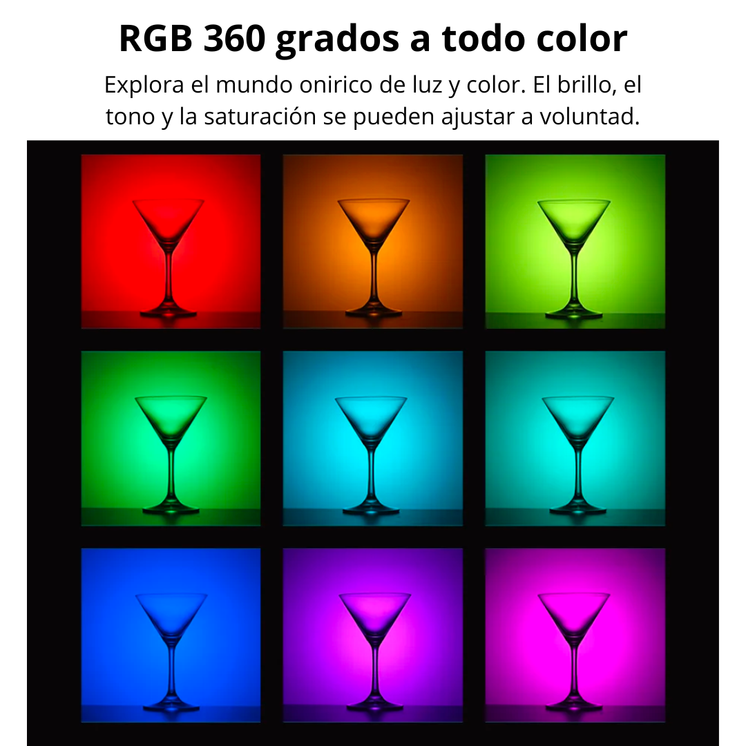 Lámpara RGB de Mano para Fotografía con 49 Modos y Control Musical