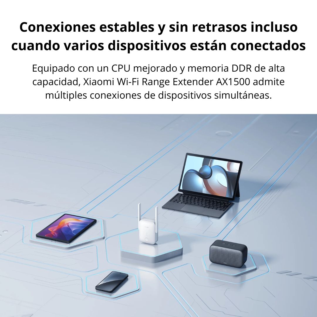 Repetidor WiFi Xiaomi AX1500 WiFi 6 Dual Band EasyMesh Gigabit 1500Mbps