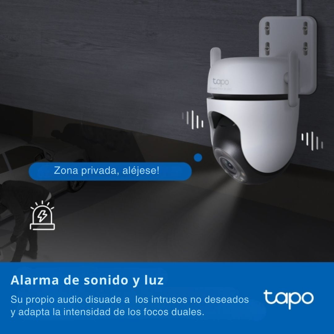 Cámara de Seguridad WiFi Exterior TP-Link Tapo C520WS 2K QHD 4MP 360° con Visión Nocturna a Color