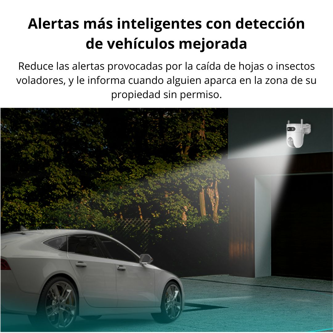 Cámara de Seguridad WiFi Exterior EZVIZ H9c Dual 2K Doble Lente PTZ Seguimiento IA