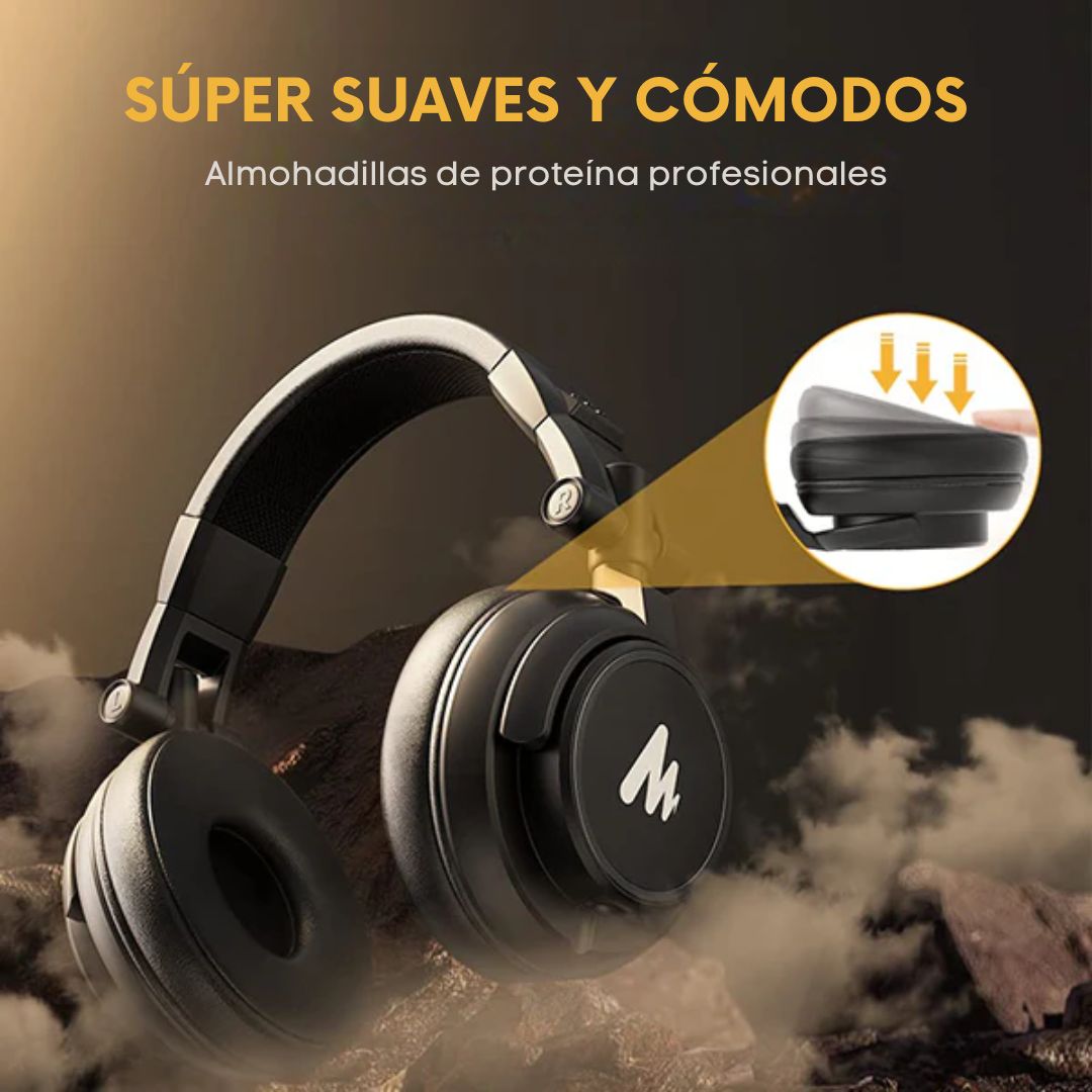 Audífonos Maono MH601 Profesionales de Estudio DJ 50mm Cerrados 32 Ohm con Cable 3m