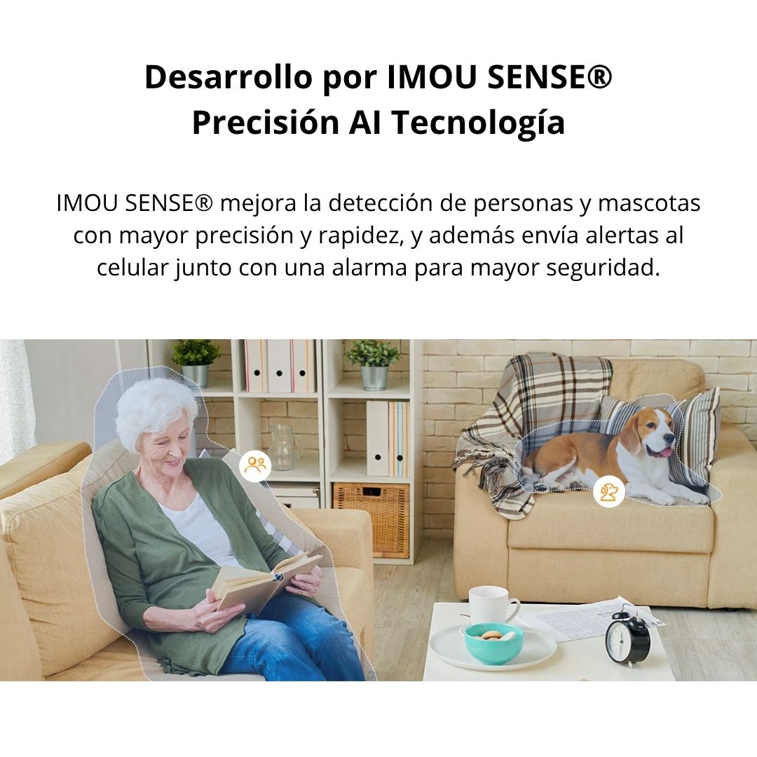 Cámara de Seguridad WiFi IMOU Rex VT 3K 5MP 360° con Videollamada y Audio Bidireccional