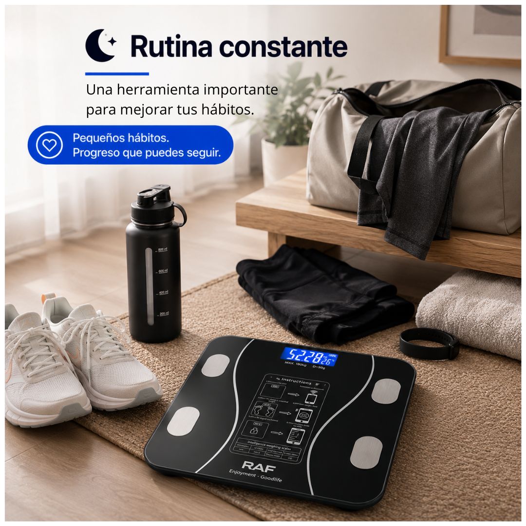 Balanza Digital Inteligente de Baño RAF 180kg Bluetooth App OKOK