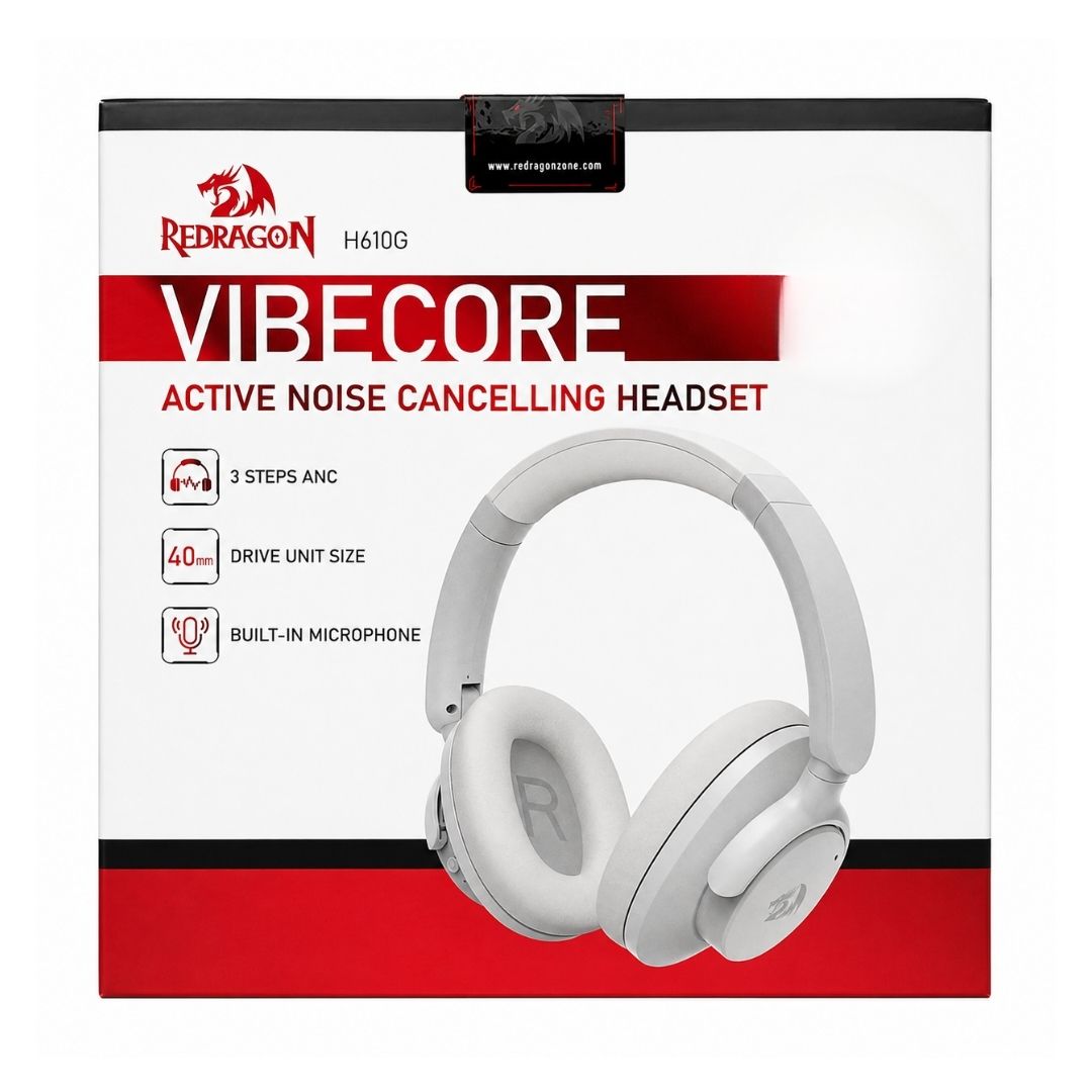 Audífonos Bluetooth Redragon Vibecore H610G ANC 40h Gamer con Micrófono