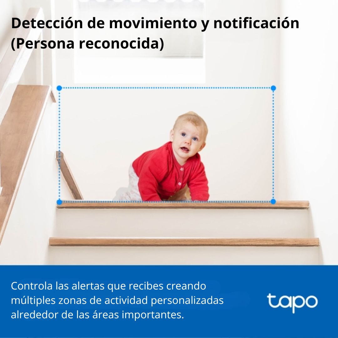 Cámara de Seguridad WiFi TP-Link Tapo C210 2K 3MP 360° con Visión Nocturna y Detección de Movimiento
