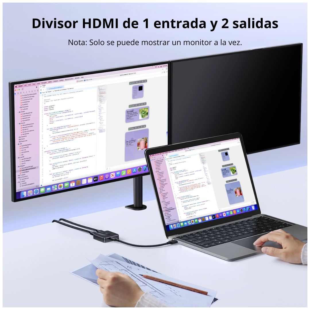 Switch HDMI Bidireccional UGREEN CM217 2x1 1x2 4K 60Hz Selector Manual