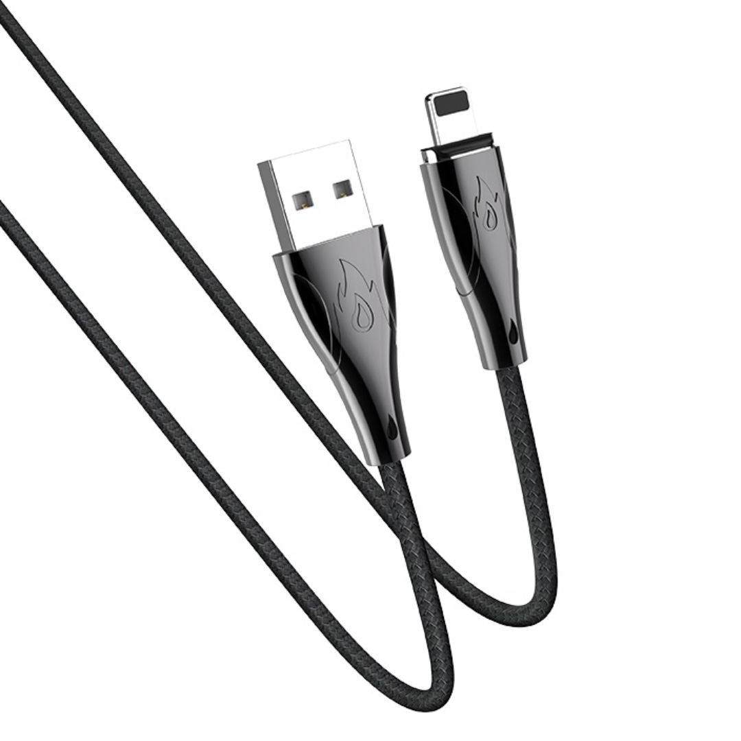 Cable USB a Lightning Magnético Hoco U75 Blaze 1.2 Metros Carga Rápida y Datos 3A