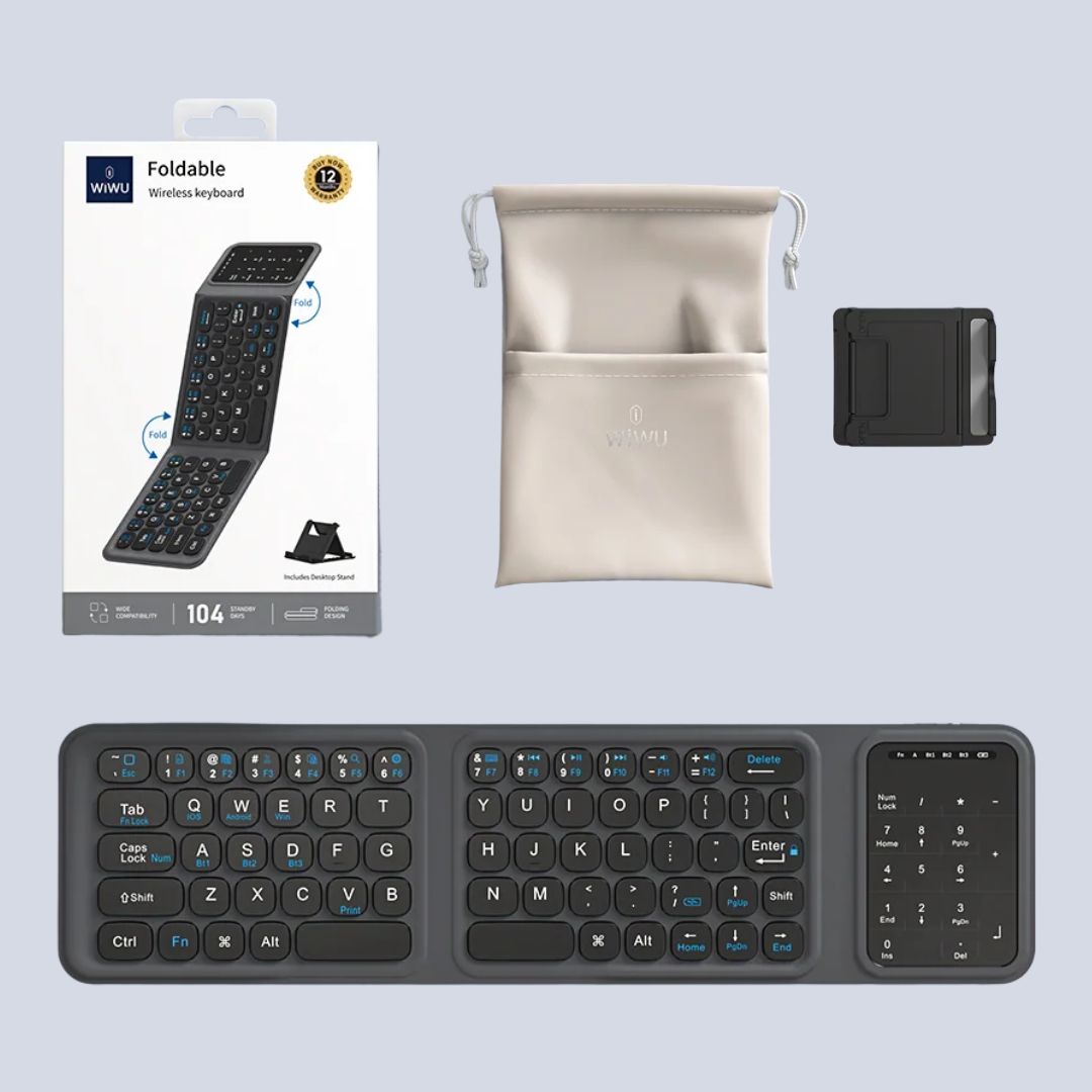 Teclado Plegable WIWU FMK-05 Bluetooth con Touchpad Numérico