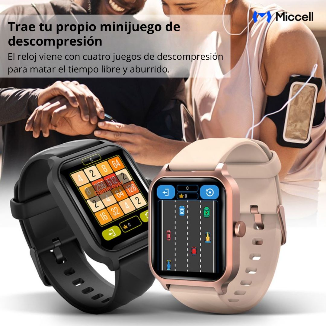 Smartwatch Pantalla 1.83" HD Llamadas Bluetooth Monitoreo de Salud IP68 Miccell VQ-SM02